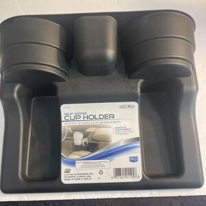Custom Accessories 91125 Black Seat Wedge Cup Holder / Coin Tray